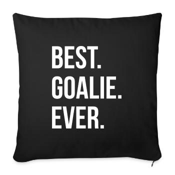 Meilleur cadeau de gardien de but jamais handball - Housse de coussin décorative 45 x 45 cm - noir - Devant