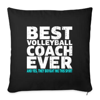 Best volleyball coach ever coach gift - Sofa pillowcase 17,3'' x 17,3'' (45 x 45 cm) - black - Front