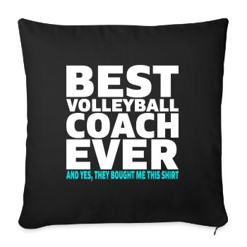 Best volleyball coach ever coach gift - Sofa pillowcase 17,3'' x 17,3'' (45 x 45 cm) - black - Front