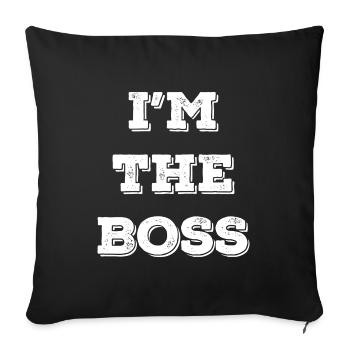 Je suis le cadeau du Boss Chief - Housse de coussin décorative 45 x 45 cm - noir - Devant