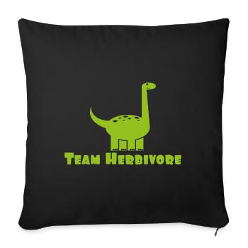 Team Herbivore Vegan Vegetarian Gift - Sofa pillowcase 17,3'' x 17,3'' (45 x 45 cm) - black - Front