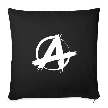 Punk Punker Anarchie Symbol Zeichen Geschenk - Sofakissenbezug 45 x 45 cm - Schwarz - Vorne