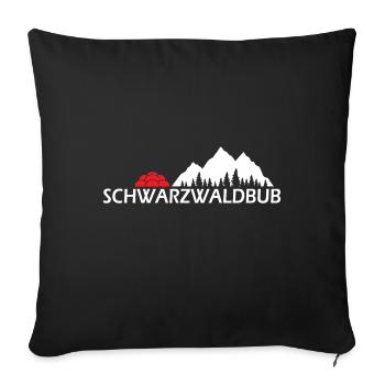 Schwarzwaldbub Schwarzwald Boolenhut Geschenk - Sofakissenbezug 45 x 45 cm - Schwarz - Vorne