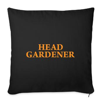 Chef jardinier jardinier jardinier jardinier - Housse de coussin décorative 45 x 45 cm - noir - Devant