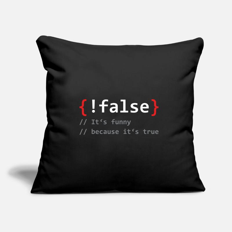 Faux c'est drôle parce que c'est un vrai programmeur Housse de coussin décorative 45 x 45 cm