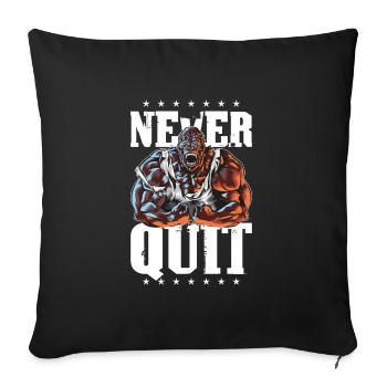 gorilla workout never quit - Sofa pillowcase 17,3'' x 17,3'' (45 x 45 cm) - black - Front
