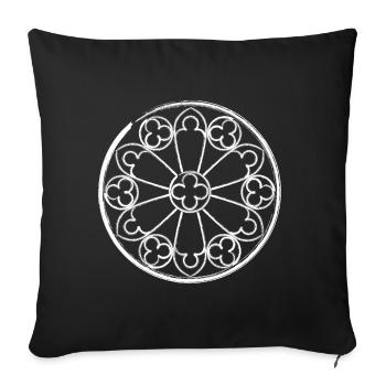 Stained glass window Gothic - Sofa pillowcase 17,3'' x 17,3'' (45 x 45 cm) - black - Front