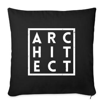 Architect architect profession student gift - Sofa pillowcase 17,3'' x 17,3'' (45 x 45 cm) - black - Front
