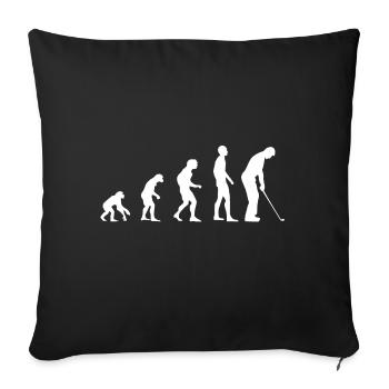 EVOLUTION Golf White - Sofa pillowcase 17,3'' x 17,3'' (45 x 45 cm) - black - Front