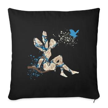 fee e 242 - Sofa pillowcase 17,3'' x 17,3'' (45 x 45 cm) - black - Front