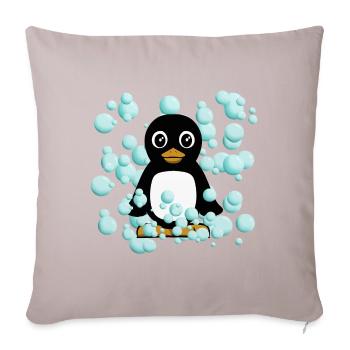 penguin - Sofa pillowcase 17,3'' x 17,3'' (45 x 45 cm) - light taupe - Front