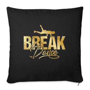 Breakdance Breakdancing Gold - Sofa pillowcase 17,3'' x 17,3'' (45 x 45 cm) - black - Front
