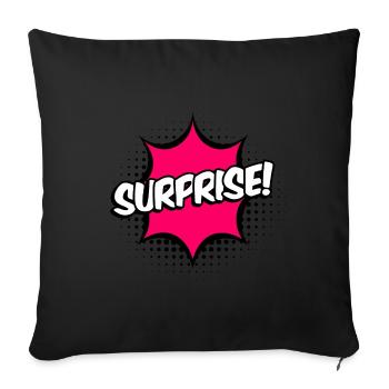 SURPRISE ! - Housse de coussin décorative 45 x 45 cm - noir - Devant