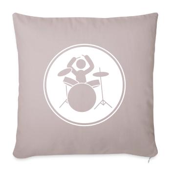 tambours de batteur - Housse de coussin décorative 45 x 45 cm - taupe clair - Devant