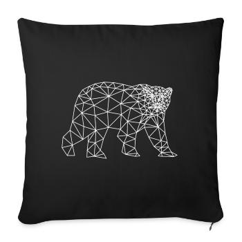 polar bear polygon polar bear - Sofa pillowcase 17,3'' x 17,3'' (45 x 45 cm) - black - Front
