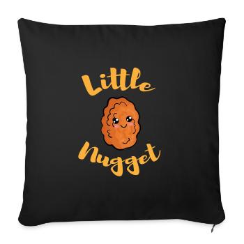 Little nugget Fast Food Food Gift - Sofa pillowcase 17,3'' x 17,3'' (45 x 45 cm) - black - Front