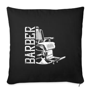 barber stuhl sessel - Sofakissenbezug 45 x 45 cm - Schwarz - Vorne