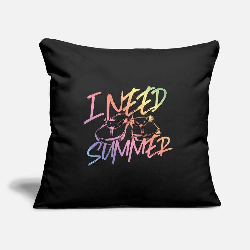 I Need Summer Flip Flops Beach Sofa pillowcase 17,3'' x 17,3'' (45 x 45 cm)