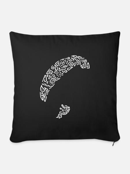 Paraglider Ornaments - Sofa pillowcase 17,3'' x 17,3'' (45 x 45 cm) - black