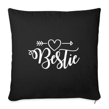 La bête coeur Amitié - Housse de coussin décorative 45 x 45 cm - noir - Devant