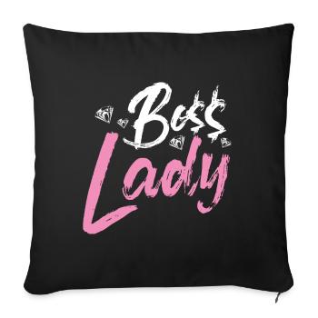 Boss Lady - Sofakissenbezug 45 x 45 cm - Schwarz - Vorne