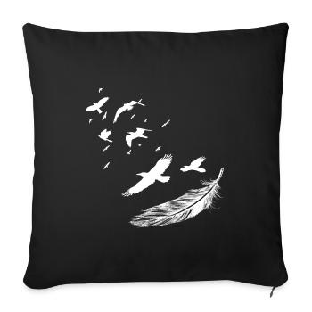 Bird-free & feather-light - Sofa pillowcase 17,3'' x 17,3'' (45 x 45 cm) - black - Front