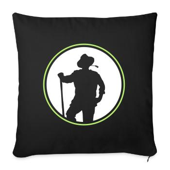 farmer kreis - Housse de coussin décorative 45 x 45 cm - noir - Devant