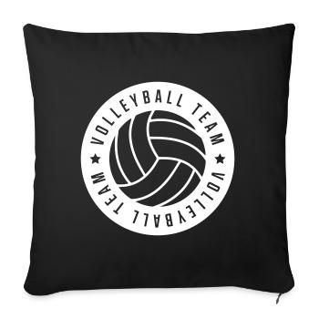 volleyball team - Sofa pillowcase 17,3'' x 17,3'' (45 x 45 cm) - black - Front