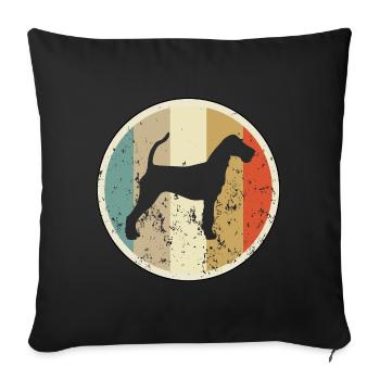 Irische Irish Terrier - Sofakissenbezug 45 x 45 cm - Schwarz - Vorne