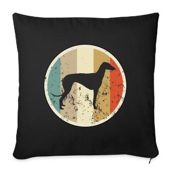 Galgo Español - Sofakissenbezug 45 x 45 cm - Schwarz - Vorne