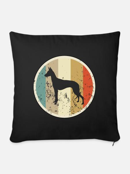 Podenco Windhund - Sofakissenbezug 45 x 45 cm - Schwarz