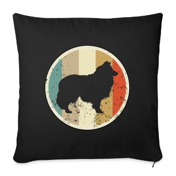 Shetland Sheepdog Sheltie - Sofakissenbezug 45 x 45 cm - Schwarz - Vorne
