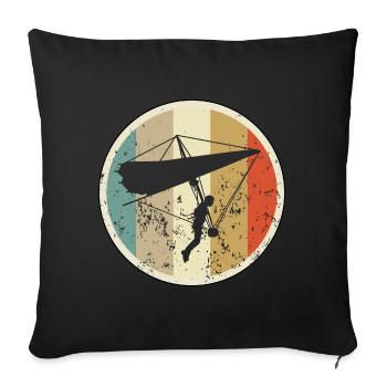 Drachenflieger Drachenfliegen - Sofakissenbezug 45 x 45 cm - Schwarz - Vorne