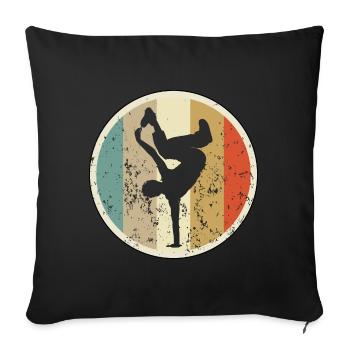 Breakdance Breakdancing Breakdancer - Sofakissenbezug 45 x 45 cm - Schwarz - Vorne