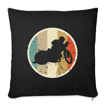 Speedway Bahnsport Motocross - Sofakissenbezug 45 x 45 cm - Schwarz - Vorne