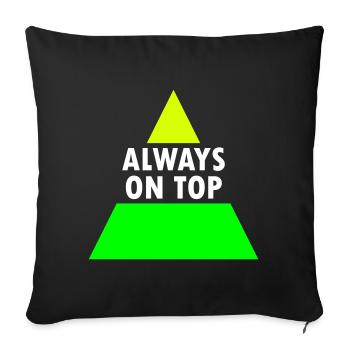 Toujours au sommet (triangle divisé) - Housse de coussin décorative 45 x 45 cm - noir - Devant