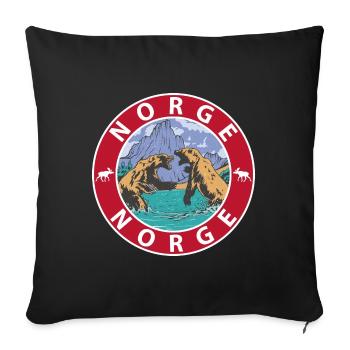 Norwegen - Sofakissenbezug 45 x 45 cm - Schwarz - Vorne