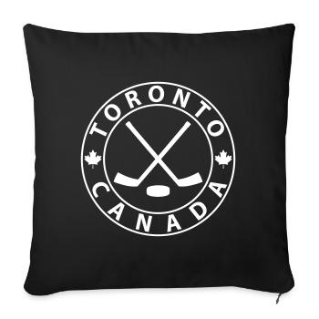 Toronto Hockey - Sofakissenbezug 45 x 45 cm - Schwarz - Vorne