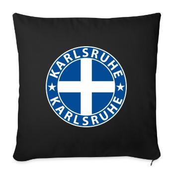 Karlsruhe - Housse de coussin décorative 45 x 45 cm - noir - Devant