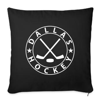 Dallas Eishockey - Sofakissenbezug 45 x 45 cm - Schwarz - Vorne
