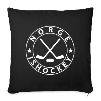 Norway Ice Hockey - Sofa pillowcase 17,3'' x 17,3'' (45 x 45 cm) - black - Front