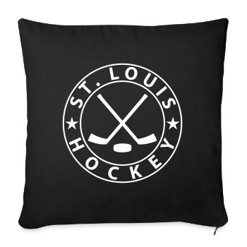 St. Louis Ice Hockey - Sofa pillowcase 17,3'' x 17,3'' (45 x 45 cm) - black - Front