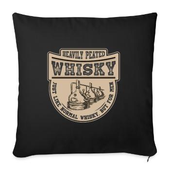 Drôle de Whisky Whisky Drinker Vintage Dicton - Housse de coussin décorative 45 x 45 cm - noir - Devant