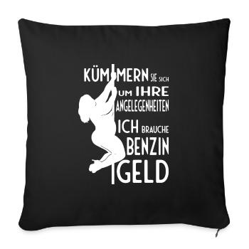 Kümmern Sie sich um Ihre Angelegenheiten - Sofakissenbezug 45 x 45 cm - Schwarz - Vorne