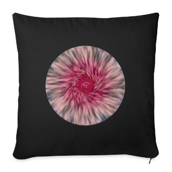 Tie Dye Abstract Flower Motive - Sofakissenbezug 45 x 45 cm - Schwarz - Vorne
