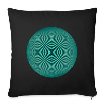 Cercle avec illusion d’optique - Housse de coussin décorative 45 x 45 cm - noir - Devant