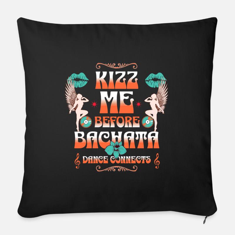 Kizz me Design, Retro Stil, romantisch, sinnlich - Sofakissenbezug 45 x 45 cm - Schwarz