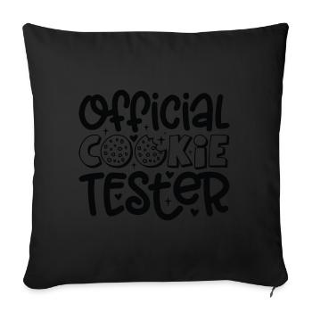 Christmas XMas kekse Cookie Tester - Sofakissenbezug 45 x 45 cm - Schwarz - Vorne