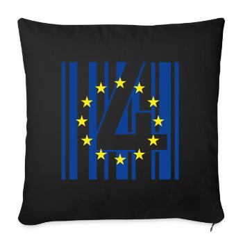B4RCODE. UE - Housse de coussin décorative 45 x 45 cm - noir - Devant