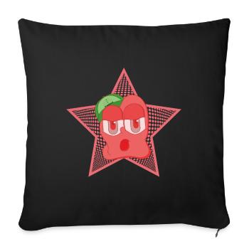 DO NOT CUT YOURSELF - Sofa pillowcase 17,3'' x 17,3'' (45 x 45 cm) - black - Front